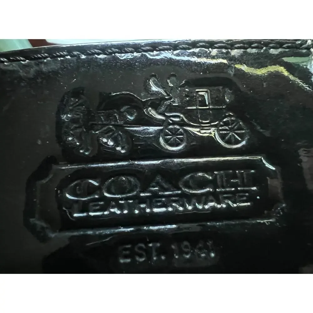 COACH Black & White Wristlet
